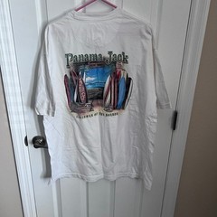 Panama Jack Mens XXL White Surf Shack Graphic T-Shirt Cotton