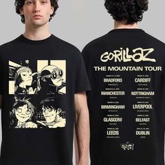 Gorillaz The Mountain Tour 2026 Europe UK Back T-Shirt