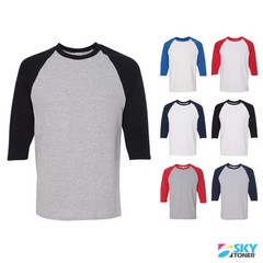 Raglan 3/4 Sleeve New Plain T-Shirt Baseball Tee Jersey Sports Men’s Tee 5700