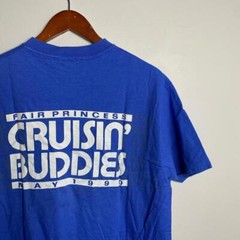 90s vintage single stitch blue beehive Bonneville anchor Tee