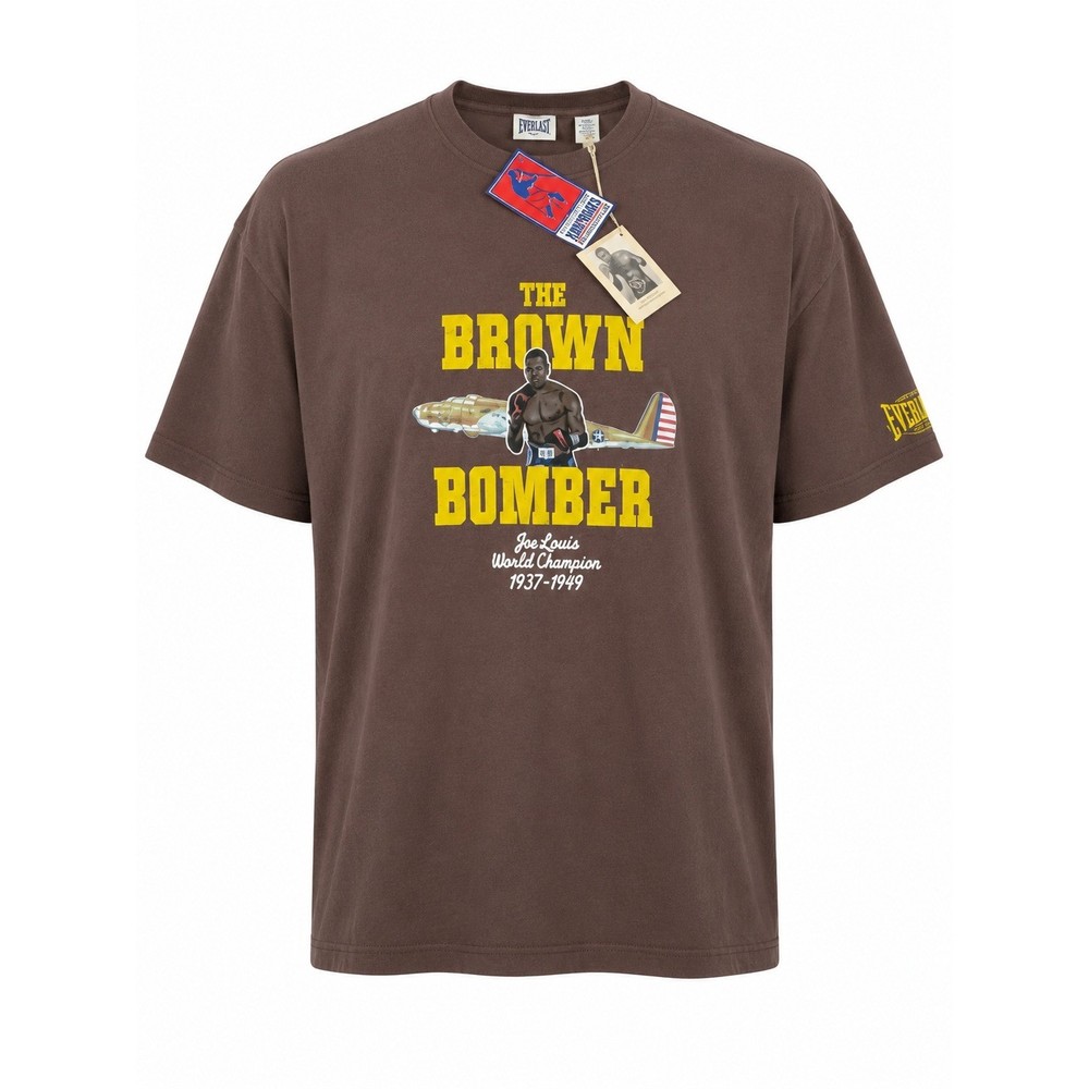 Everlast Heritage Joe Louis The Brown Bomber T-Shirt Brown 3XL Made in USA NWT