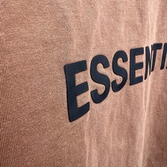FOG Fear of God Essentials x SSENSE Rain Drum Brown T-Shirt Applique Logo Men XL