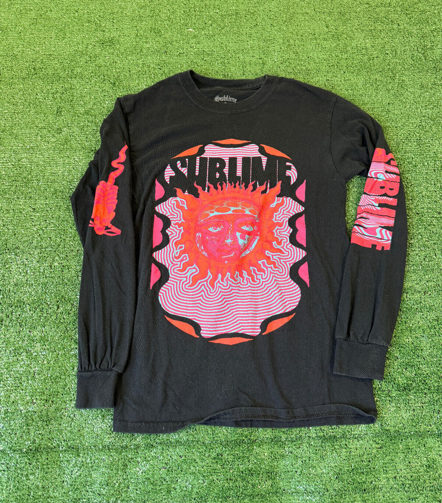 Mens Sublime Long Sleeve Rock Band California Graphic Shirt Size S Skater