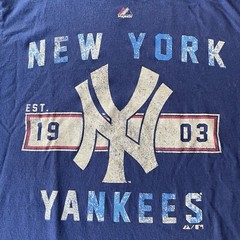 Majestic New York Yankees Men’s Short Sleeve Navy Blue T-Shirt Medium