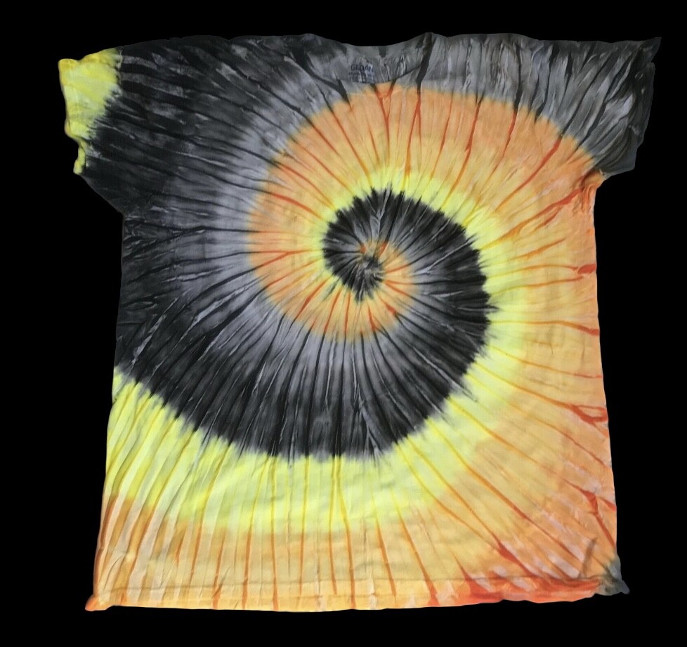*New* 2XL – Sm Handmade Halloween Spiral Tie Dye, Crew or V-Neck