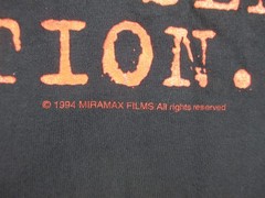 VINTAGE Pulp Fiction Shirt Mens Extra Large Black Promo Movie Cotton USA 1994*