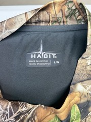 Habit Realtree Camouflage Scent Factor Shirt Hunting Long Sleeve Mens Sz Large