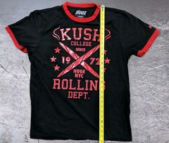 Huge New York Kush College Since 1972 Rolling Dept 420 Pot Urban wear ringer