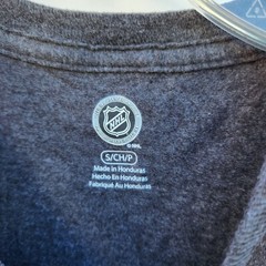 NHL Bruins Boston Hockey Gray Crew Neck T-Shirt Gray Yellow Size Small