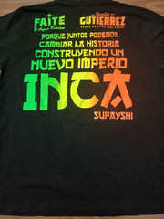 Inca Peru Supayshi T-shirt Size XL Inca Warrior Sushi Restaurant Neon Shirt