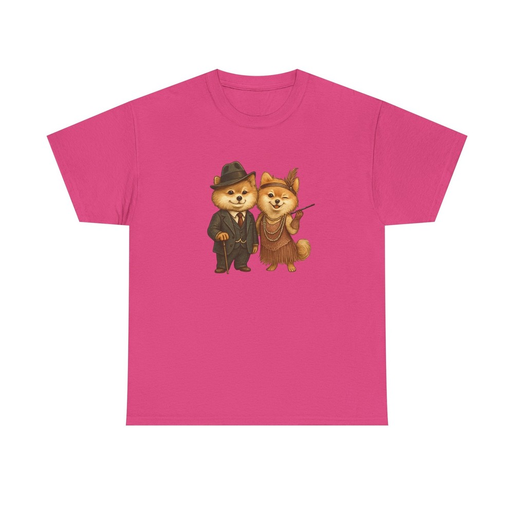 Pomeranian Gangster Unisex Tee, Flapper Dog Costume Shirt, Pet Lover Gift,