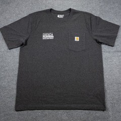 Carhartt Workwear Pocket TShirt Mens Size L Gray Heavyweight Relaxed Fit Graphic