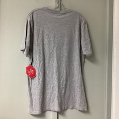 New Holiday Time Mens Large Gray Crew Neck Christmas T Shirt “ Making Bright “