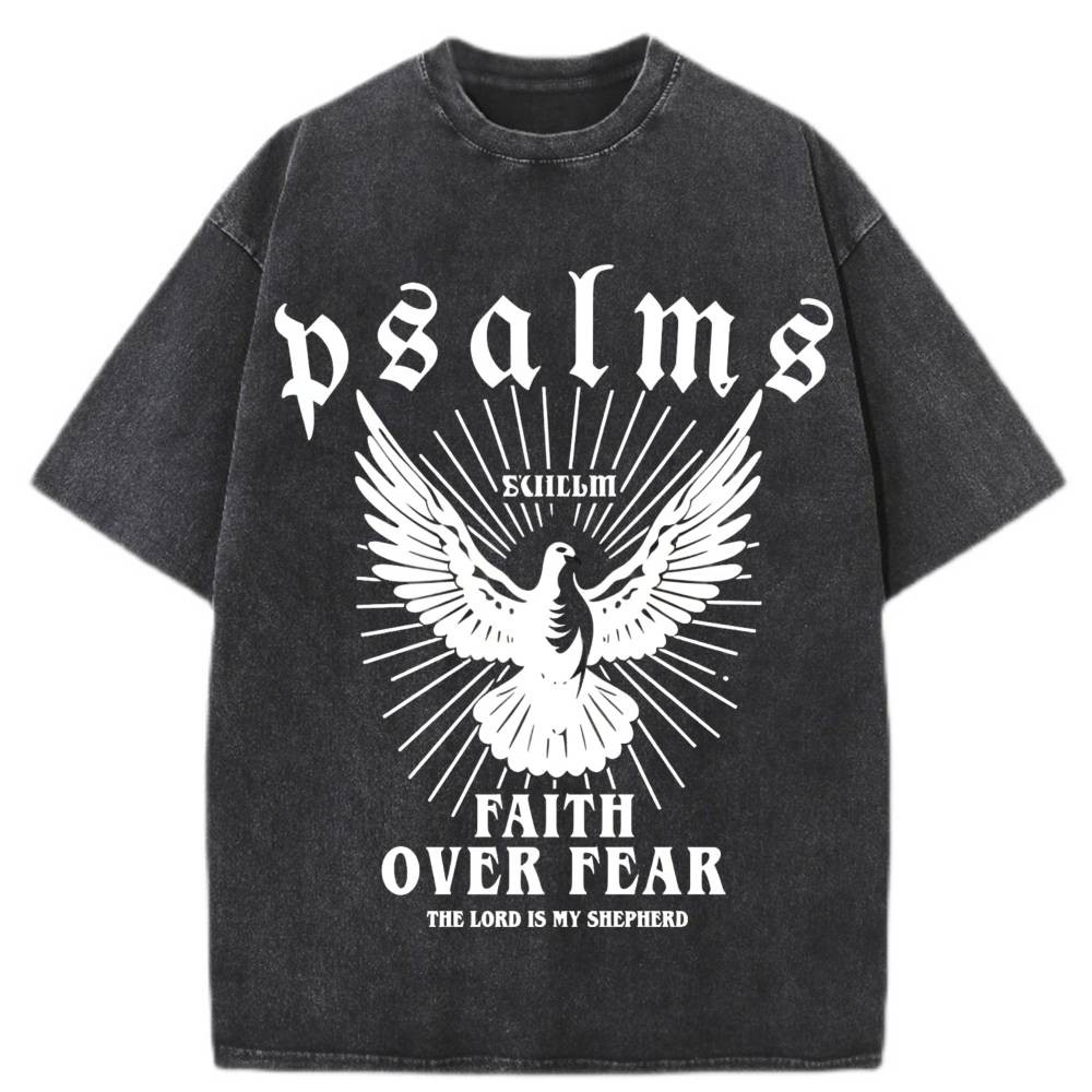100% Cotton Oversized T-Shirt, Psalms Dove Vintage Streetwear Unisex Tee