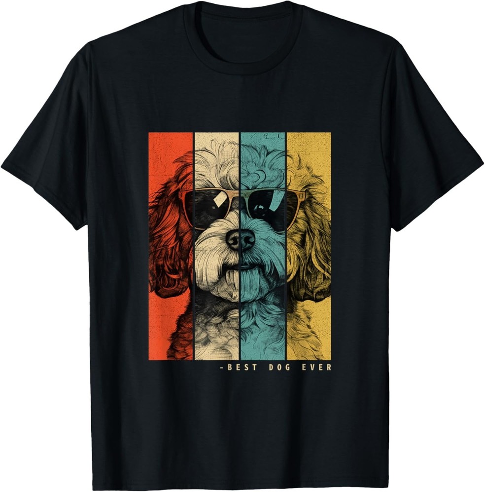 Vintage Maltipoo Dog Mom Dad Kids Unisex Gift T-Shirt