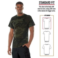 Men’s Midnight Woodland Camo T-Shirt – Stealth Ops Camouflage Short Sleeve Tee