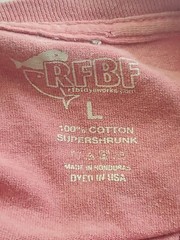 RFBF Men’s Pre Shrunk Washed Pink “TENNESSEE AQUARIUM” Shirt Size Large