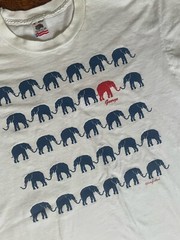 Vintage Republican Political Elephant George T Shirt (Size XL) Single Stitch