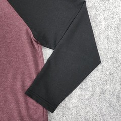 Orvis Shirt Mens XL Burgundy Black Raglan Sleeve Lined Crew Outdoor Pullover