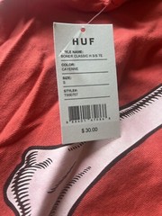 HUF Boner Classic H Men’s T-Shirt Size Small Cayenne Color
