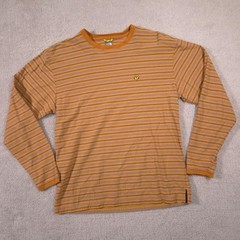 The North Face Shirt Mens Medium Orange Stripe A5 Series Long Sleeve Tee