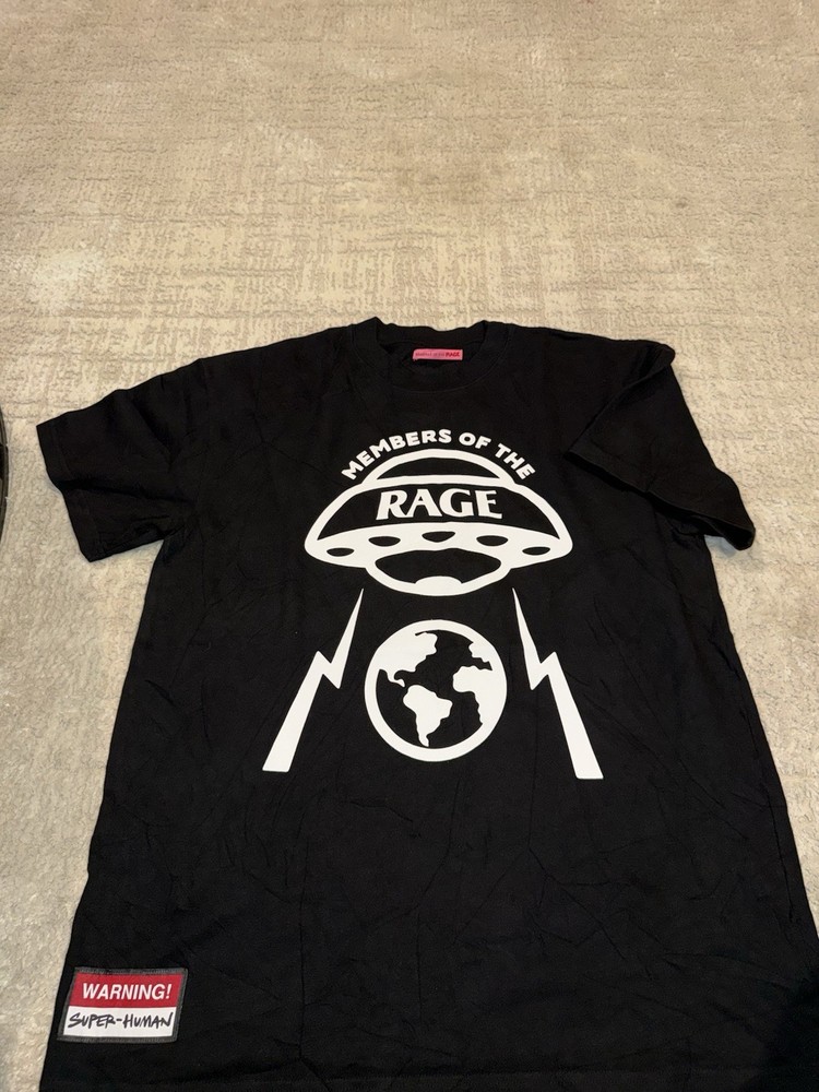 Kid Cudi Members of the Rage Super Human Tee Men’s Size XL Black White UFO