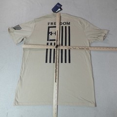 Under Armour Shirt Mens Large Tan Freedom Flag Gorpcore Patriotic USA America T