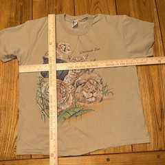 VTG Cincinnati Zoo Tan Big Cat T-Shirt Size XL
