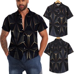 Hawaiian Shirt for Men Funky Casual Button Down Shortsleeve Beach Relaxed Fit