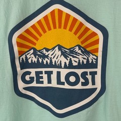 Anvil Light Green Get Lost Adventure Tee. Men’s Size XL. Lightweight shirt