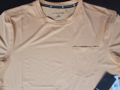 Kenneth Cole Men’s The Tech Pocket S/S Active Shirt Heather Orange NWT Sz M,XL