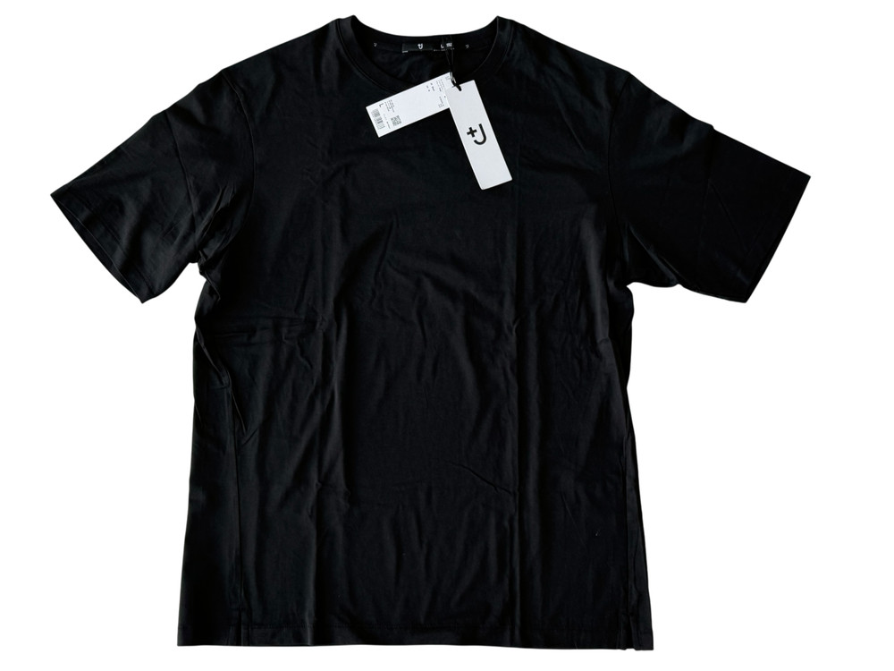 Jil Sander +J x Uniqlo Supima Cotton T-Shirt Mens L Black NWT