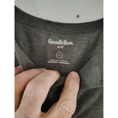 Goodfellow & Co Mens XL Henley Shirt Short Sleeve Charcoal Gray Heather Standard