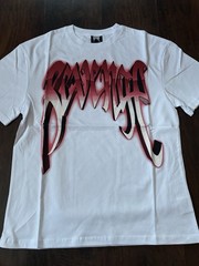 Revenge Skull Graphic Logo White Red Men’s Short Sleeve Crew Neck T-Shirt S