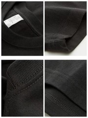 Men’s casual T-shirt-fit muscle please wait “pattern cotton machine-washable loc