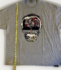 Marvel Comics Many Faces of Stan Lee Gray Mosaic Graphic T-Shirt Size 2XL