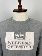 Weekend Offender Gray Big Logo Long Sleeve Men’s Casual Sweatshirt Sz S