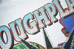 NEW Men’s RoughPlay “New York” White Rhinestone High-Quality Cottton Tee S-XL