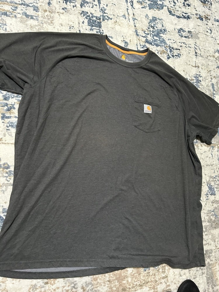 Carhartt Force Gray Relaxed Fit Pocket T Shirt Mens 3XL Workwear Performance EUC