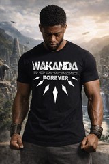 Wakanda Forever T-Shirt King T’Challa Superhero Black Power