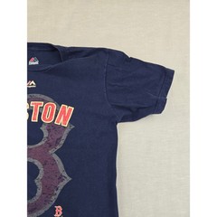 Majestic Boston Red Sox Navy Blue World Series Ticket Graphic T-Shirt Mens M