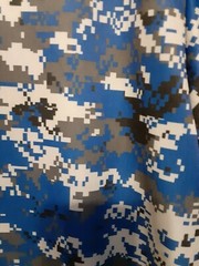 BADGER Sport Blue Taupe Black Print Fishing Sport Outdoor T SHIRT Mens 2XL Poly