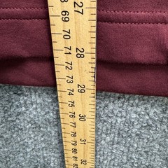 Uniqlo U Mock Neck Long Sleeve Shirt Mens L Burgundy Heavyweight Casual Tee
