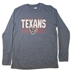 NFL Team Apparel Houston Texans Men’s Long Sleeve T-Shirt Size L Blue New