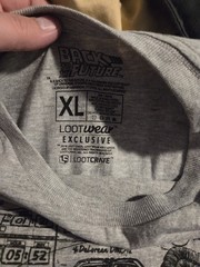 BACK TO THE FUTURE T-Shirt LOOTwear 2018 Exclusive LOOT CRATE Delorean XL BTTF