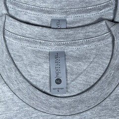 Lot of 3 Next Level Unisex Premium Gray TShirts Plain Super Soft US Size S