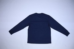 Eddie Bauer Mens Indigo Blue Long Sleeve Crew Neck Cotton Blend Tee Shirt M
