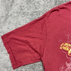 Dickies Authentic T Shirt Mens Large Burgundy Cotton Non Stretch Graphic Print