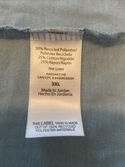 Athletic Works mens Aqua Heather Crew Tee T Shirt 3xL NWT