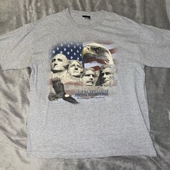 Prairie Mountain Mount Rushmore National Memorial Patriotic Eagle Graphic T-Shir